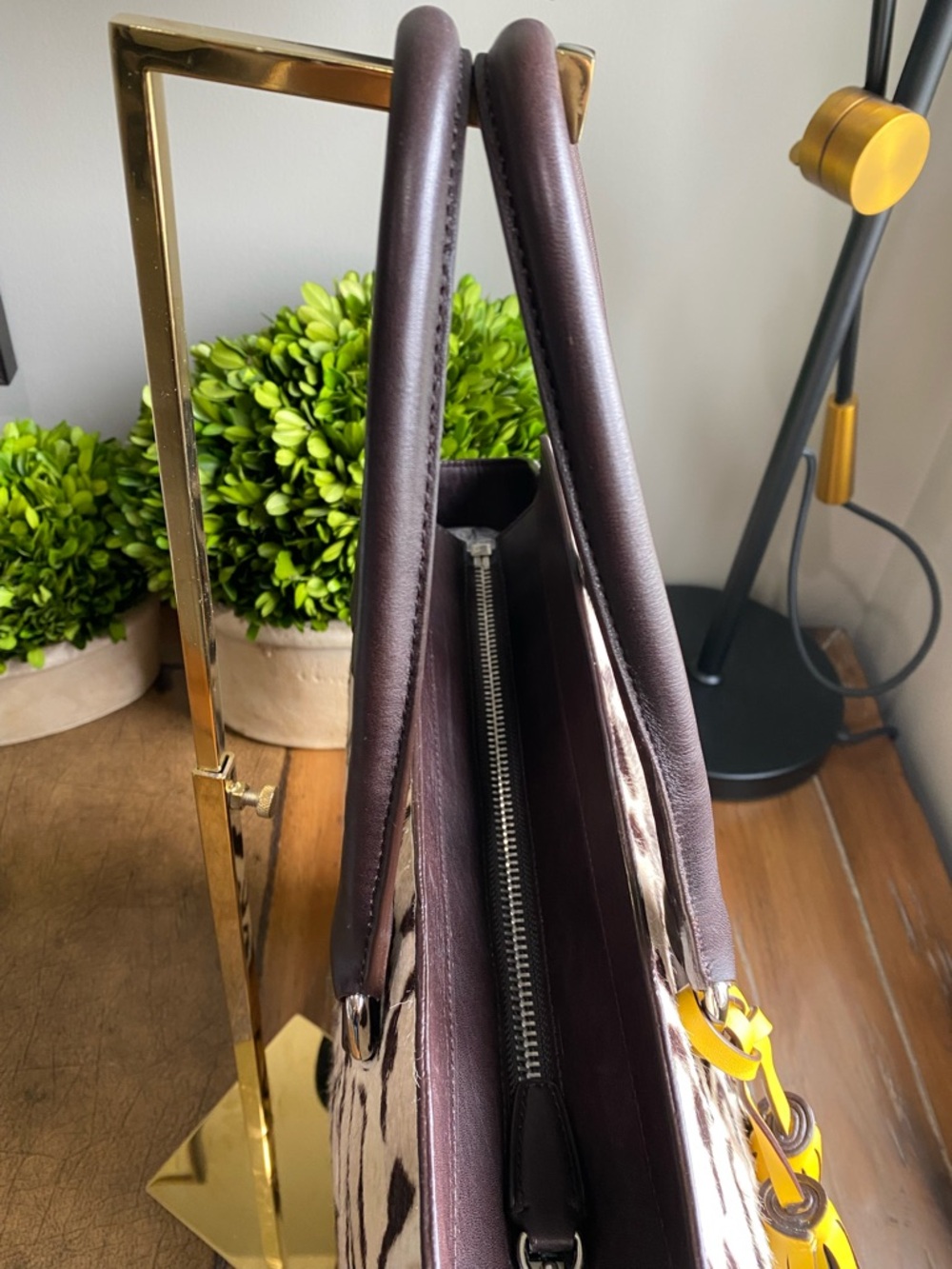 Coach XL Legacy HairCalf Ocelet North South Tote Bag - Picture 14 of 17